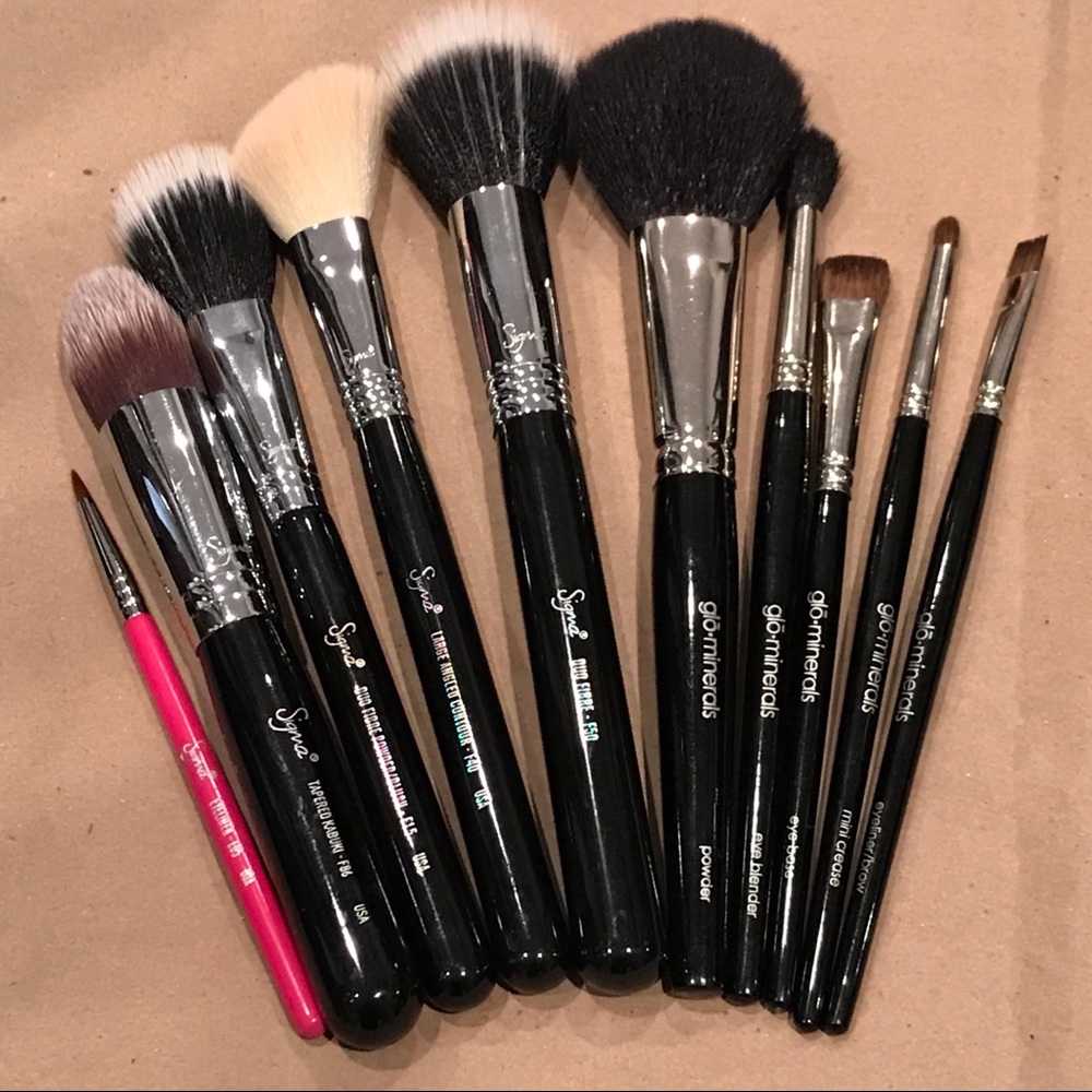 Assorted Makeup Brushes - Sigma and Glo Minerals